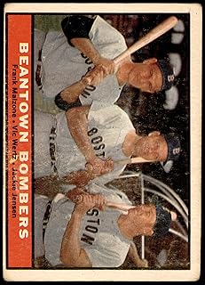 1961 Topps # 173 Beantown Bombers Jackie Jensen/Frank Malzone/Vic Wertz Boston Red Sox (Baseball Card) FAIR Red Sox
