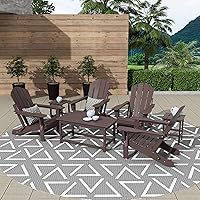 Vista 3 de WestinTrends Malibu - Juego de mesa auxiliar y café para exteriores, 3 piezas, para silla Adirondack, color marrón oscuro