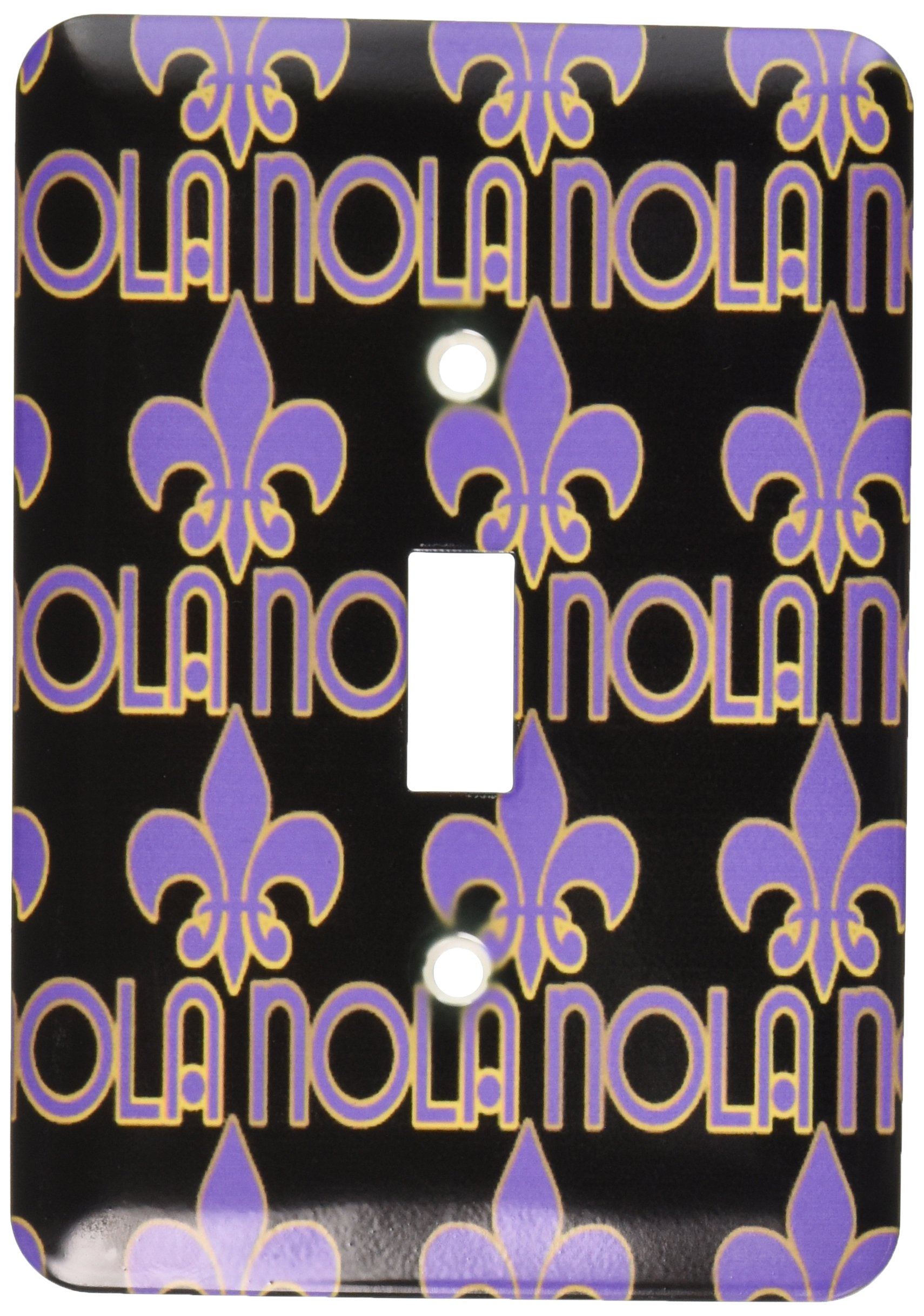 Interruptor de palanca individual con placa decorativa flor de lis 3dRose