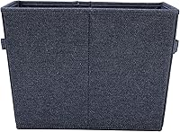 Vista 6 de Household Essentials Juego de 2 contenedores de almacenamiento rígidos de tela cónica con asas de tela, color mezclilla