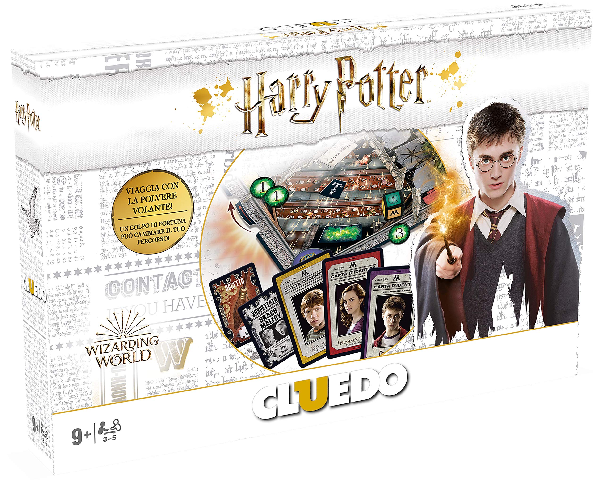 Winning Moves Cluedo Harry Potter – Gioco Da Tavolo In Italiano – 2-6 Giocatori – Età 9+ – Mistero A Hogwarts