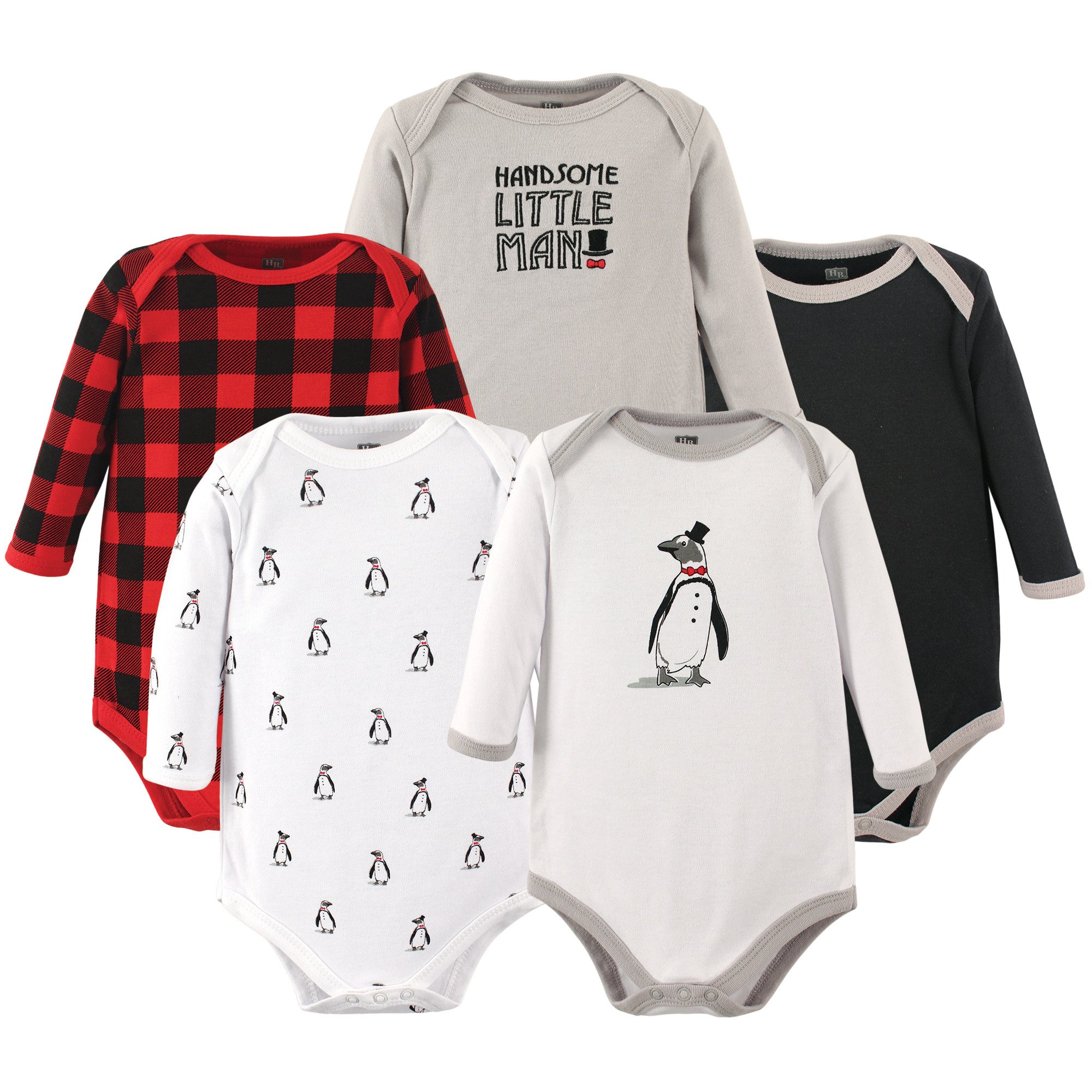 Hudson baby Body dziecięce chłopięce z długim rękawem (5 sztuk)