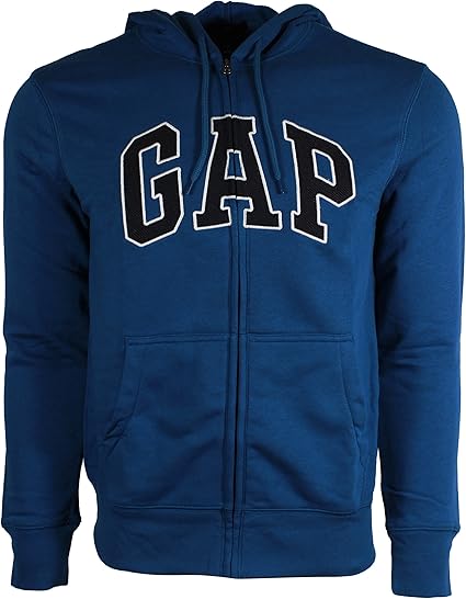 Amazon Co Jp Gap メンズ フリース アーチロゴ フルジップ パーカー S ヘザーブルー 服 ファッション小物