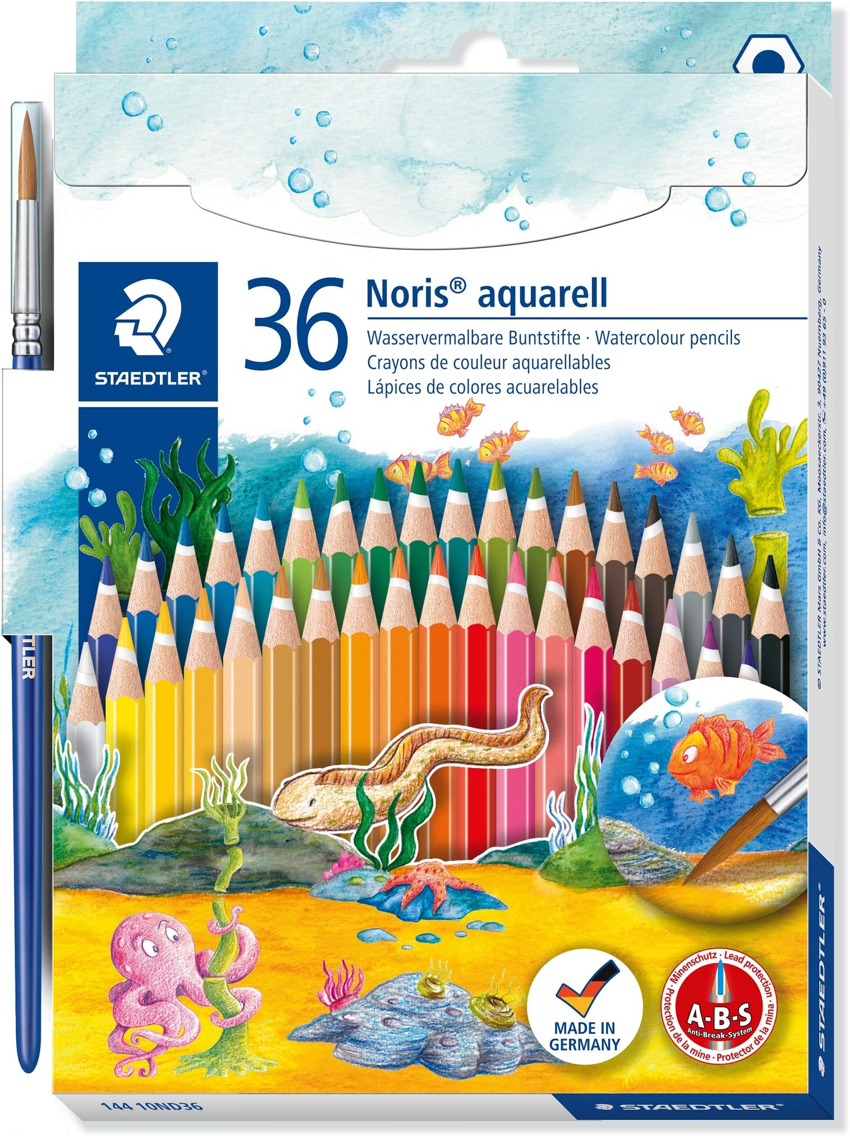 Staedtler Watercolor Pencils, Box Of 36 Colors (14410Nd36)