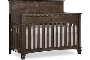 Evolur Santa Fe 5-in-1 Convertible Rustic Crib in Antique Brown