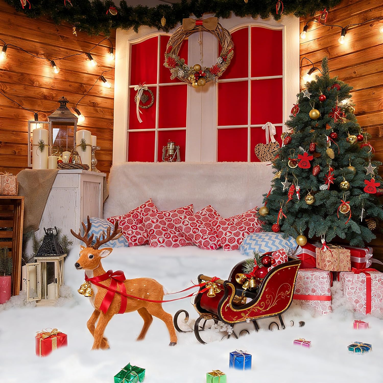 Palonu Snow Blanket, 3 Roll 3 x 8 Ft Artificial Snow Blankets for Christmas Decorations - Thick White Soft and Fluffy Fake Snow Cover for Under Tree Xmas Decor, Holiday and Winter Village Displays