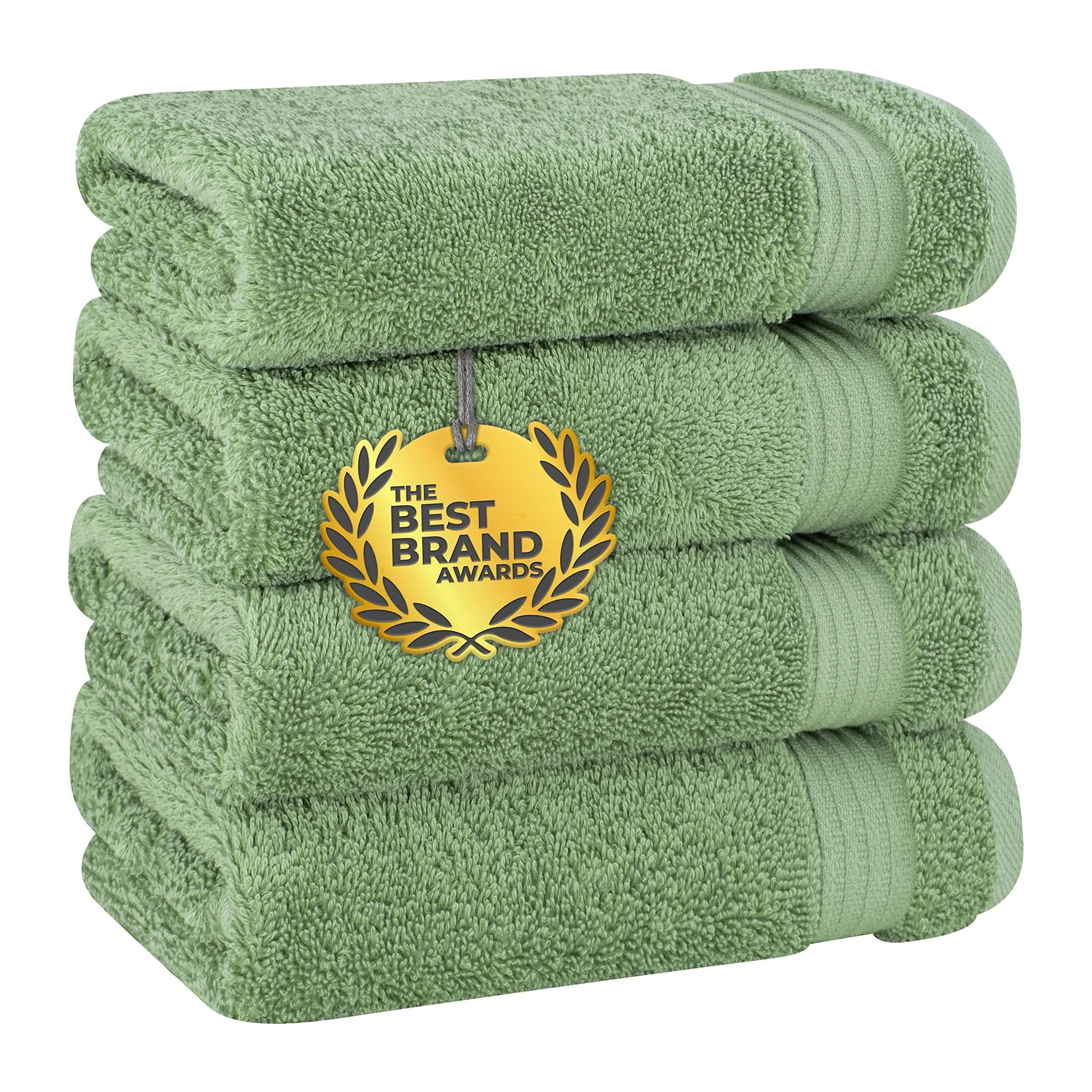 Cotton Paradise Hand Towels for Bathroom, 100% Turkish Cotton 16x28 inch 6 Piece Hand Towel Set, Soft Absorbent Face Towel Clearance Set, Sage Green Hand Towels