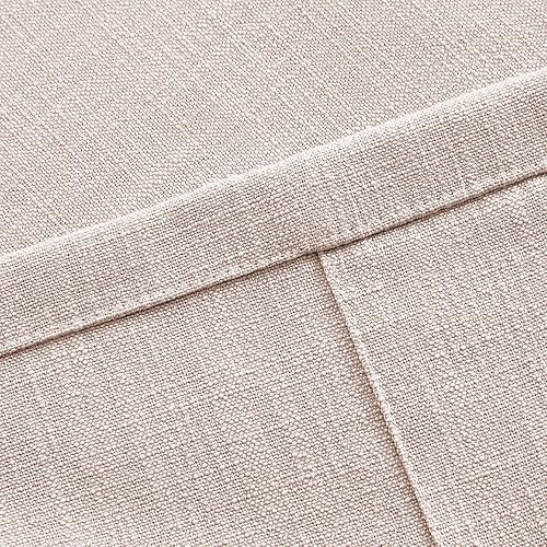 Miniatura 121 de Frelement Cortinas plisadas de lino de algodón extra anchas para oscurecer la habitación, 120 pulgadas de ancho x 96 pulgadas de largo, cortinas