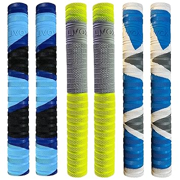 LIVOX Comfortable fit Cricket Bat Rubber Grips For Better Shock Absorption Ultra Tacky (Pack of 6)
