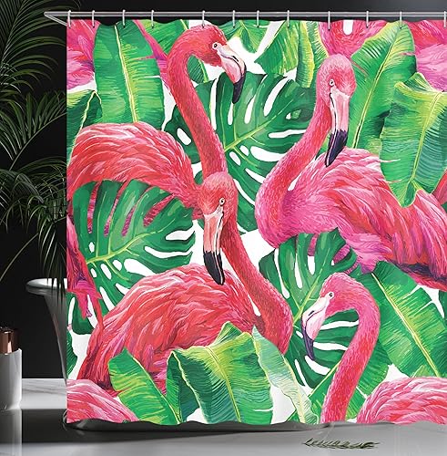 Miniatura 3 de Ambesonne Home sets de cortinas de baño con ganchos