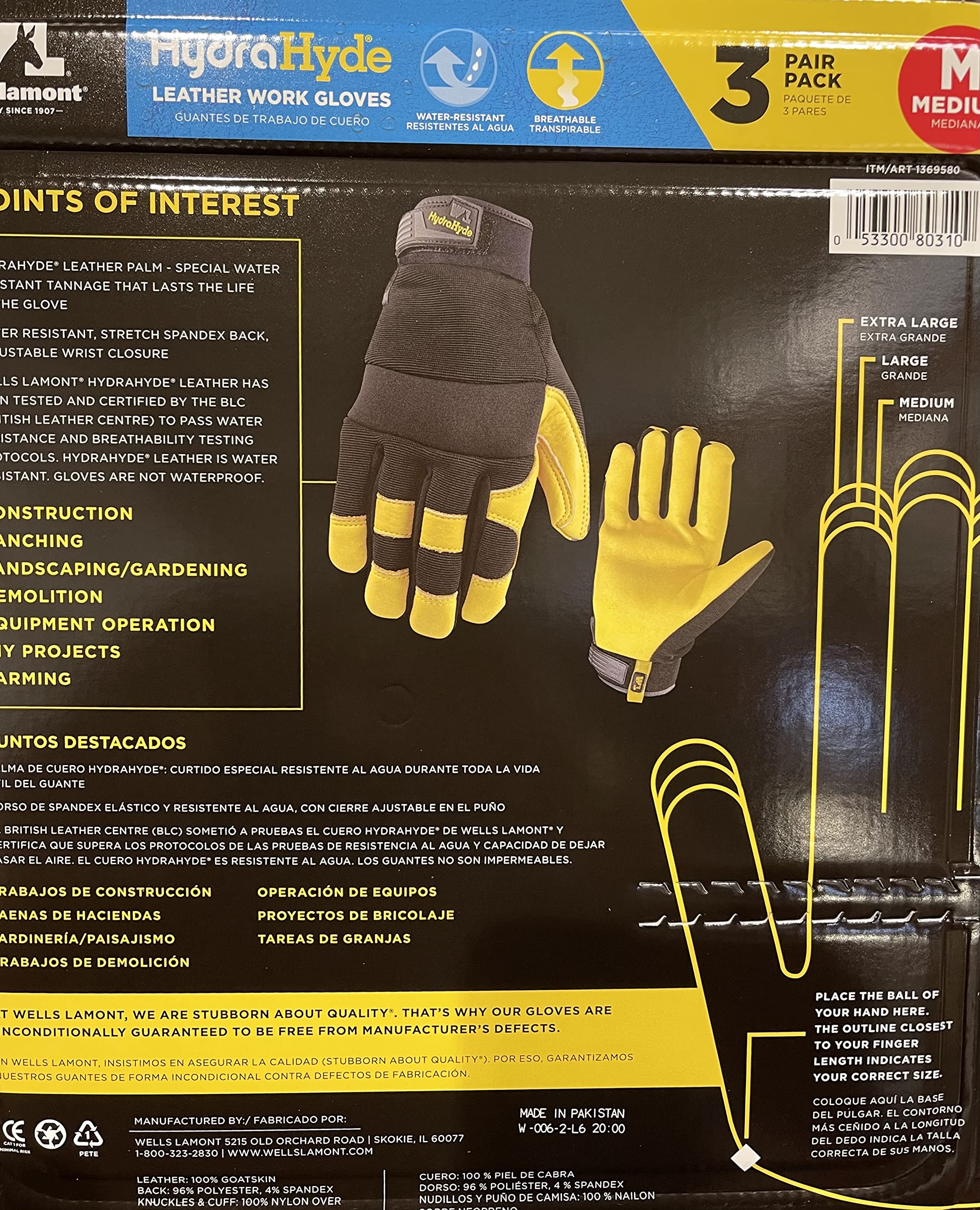 Ergodyne 19119 Glove Grabber, Standard, Lime (Pack of 6)
