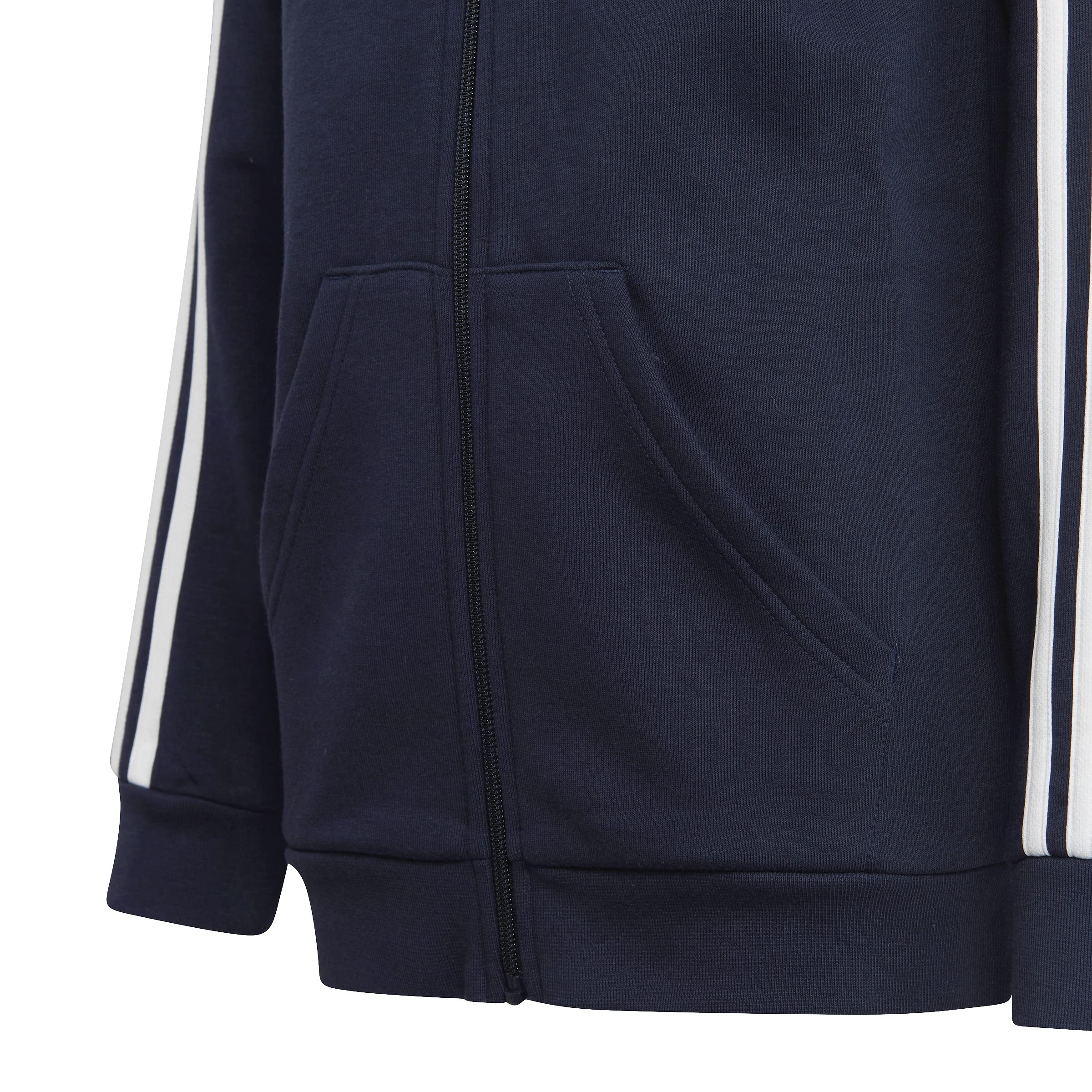 Adidas Unisex Kinder Essentials 3-Stripes Fleece Full-Zip Hoodie Sweatshirt