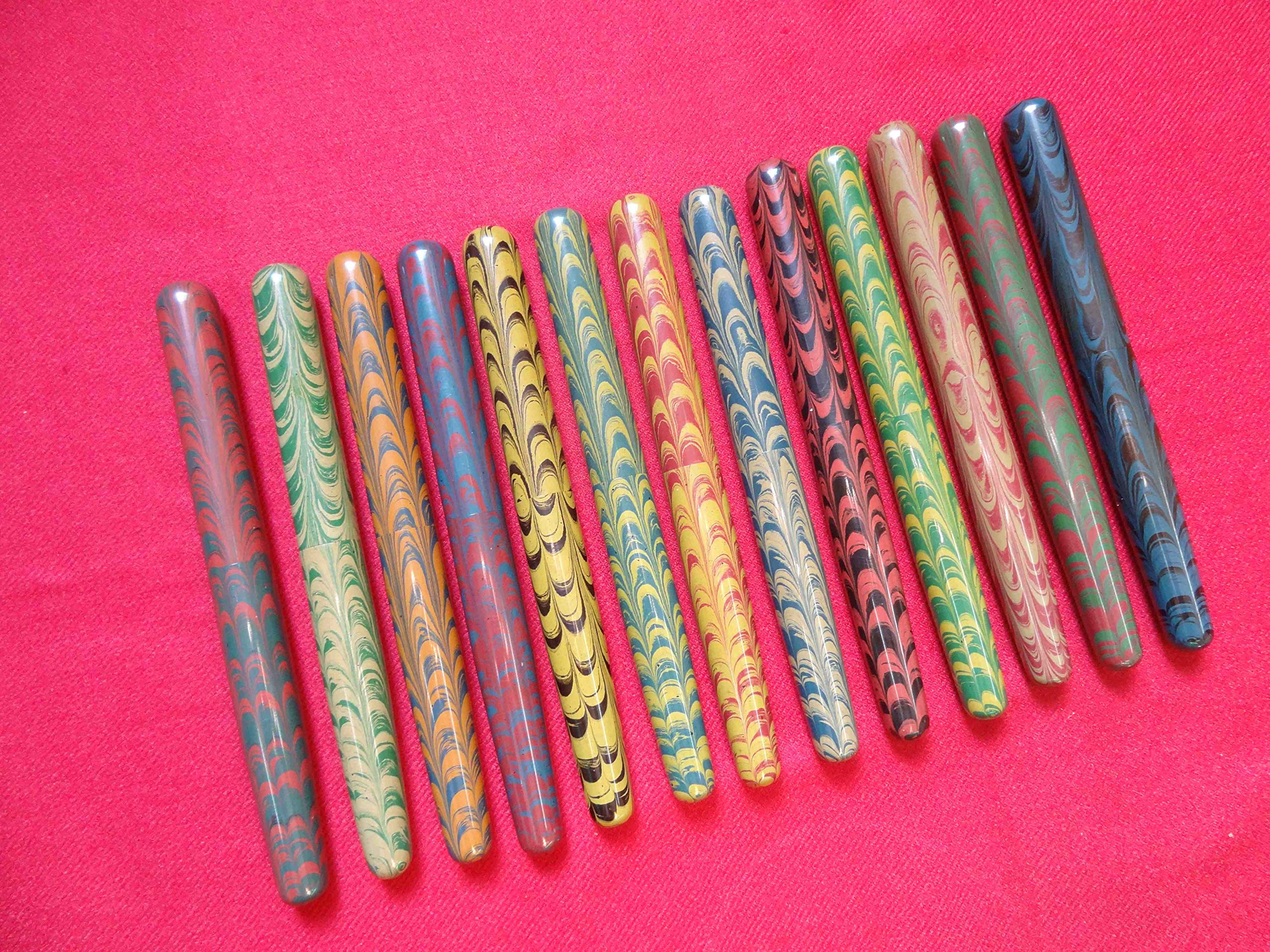 RANGA EBONITE FOUNTAIN PEN-GIANT RIPPLE MODEL 5 -GERMAN SCHMIDT
