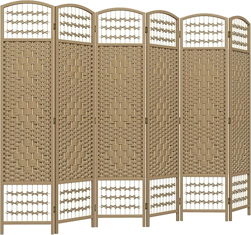 Miniatura 16 de HOMCOM Divisor de habitación de 6 paneles, pantalla de privacidad plegable, separador de habitación de 5.6 pies, divisor de pared de división