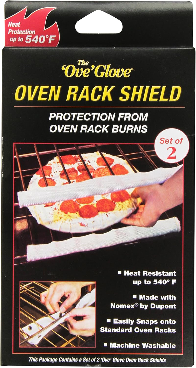 Product image of The Official Ove Glove Oven Rack Shield, Heat Resistant Up to 540 Farenheit, Reusable and easy to clean, (2 Count), Yellow (HH 525-01)