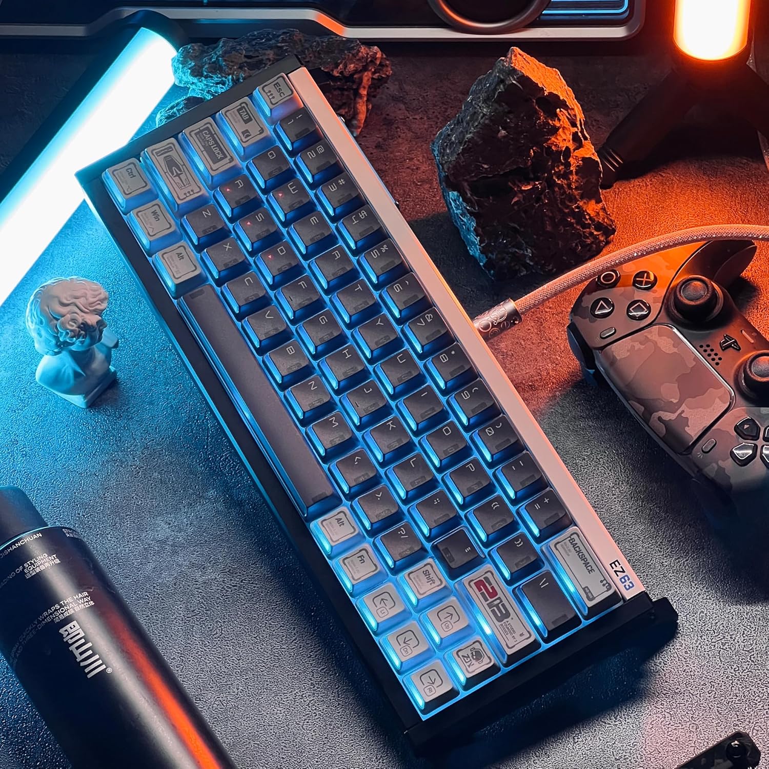 daixiahu Model Accessories Theme Keycap Nuclear Power Profile 141+ Key Transparent Sublimation PBT Keyboard Cap