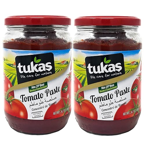 Tukas Pasta de tomate turco prémium de 24.7 onzas, paquete de 2