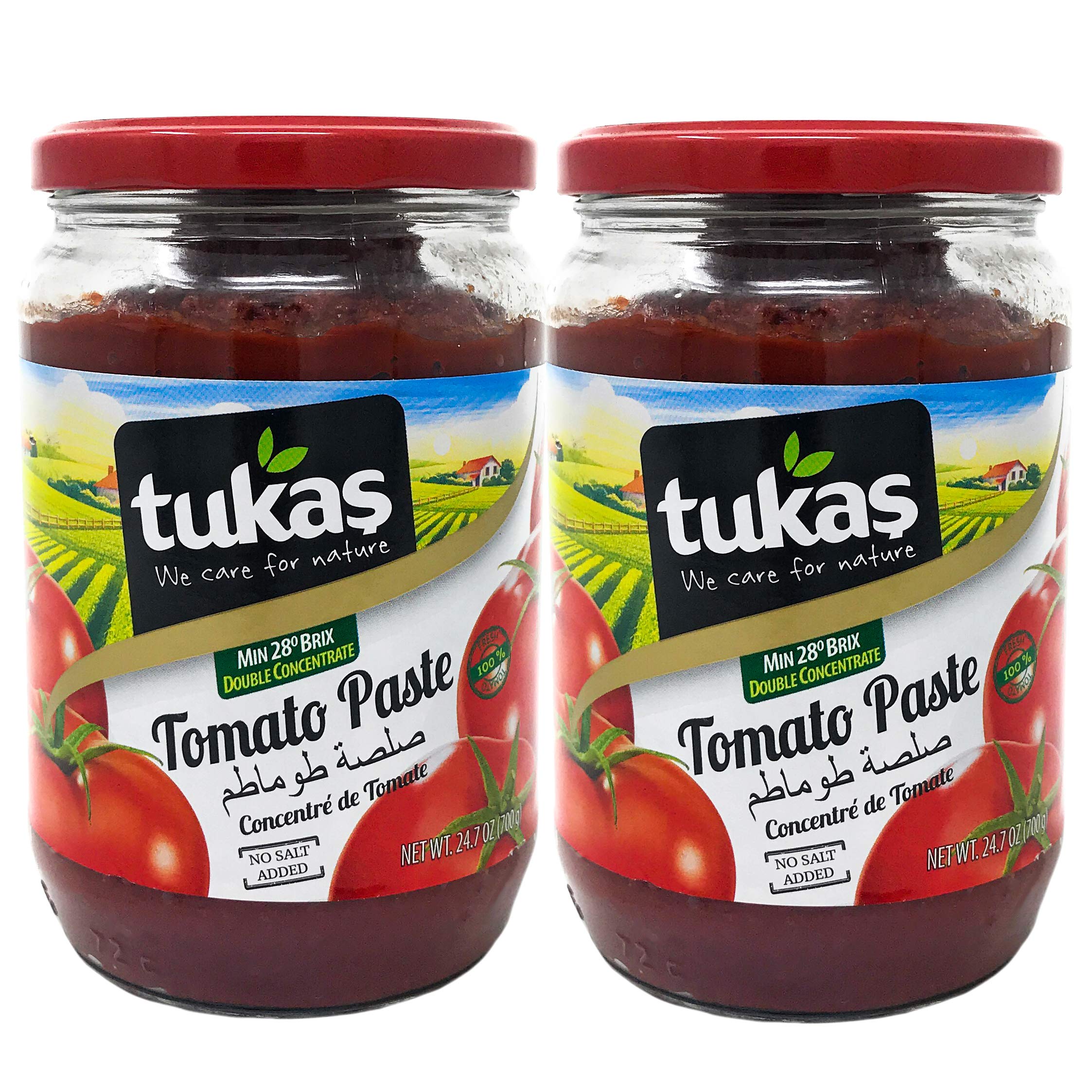 Tukas Premium Turkish Tomato Paste 24.7 Ounce 2 Pack