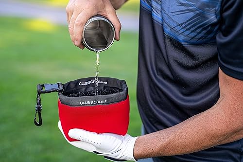 Miniatura 37 de Club Scrub Bolsa de limpieza para palos de golf y pelotas de golf, forro impermeable con tecnología de cara limpia, clip desmontable, lavable a Gris