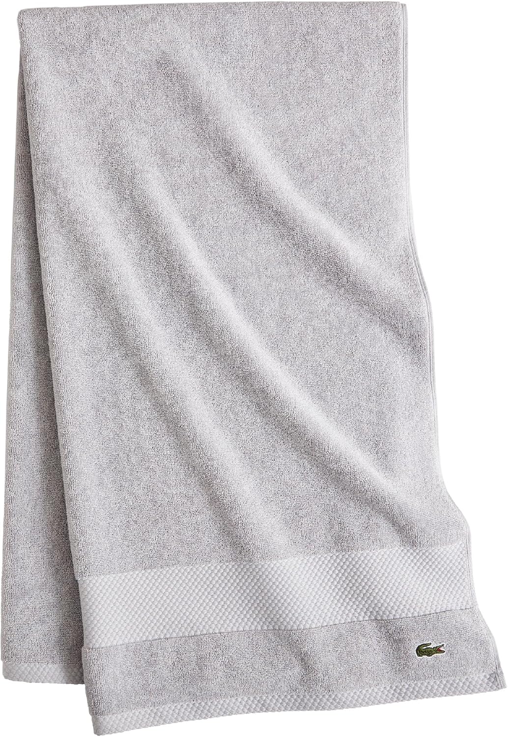 Lacoste Heritage 100% Supima Cotton Bath Towel, Microchip, 30" x 54" – Highly Absorbent & Quick Drying, Premium Super Soft Bath Towel, Bathroom Essential, Gift for All Occasions, Machine Washable