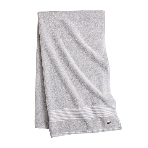 Lacoste Heritage 100% Supima Cotton Bath Towel, Microchip, 30" x 54" – Highly Absorbent & Quick Drying, Premium Super Soft Bath Towel, Bathroom Essential, Gift for All Occasions, Machine Washable