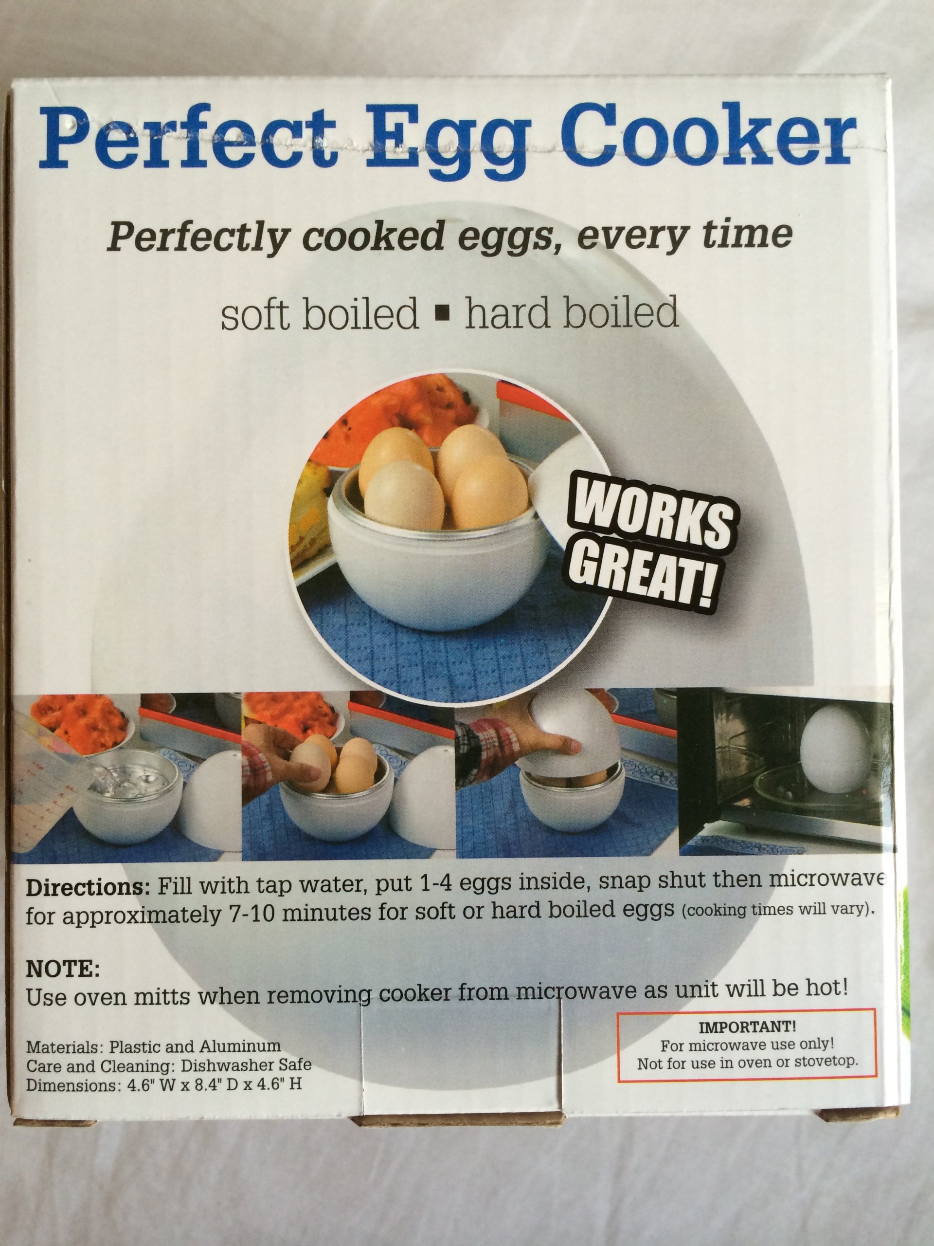 Ducomi Wholesale Microwave Egg Cooker - Perfect Egg Cooker - White Plastic - 4 Egg Capacity