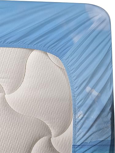 Miniatura 3 de Ambesonne Juego de sábanas con diseño de océano, Paradise Coast in Tropical Caribbean Sea Sky View Beach House Theme, sábana bajera y sábana