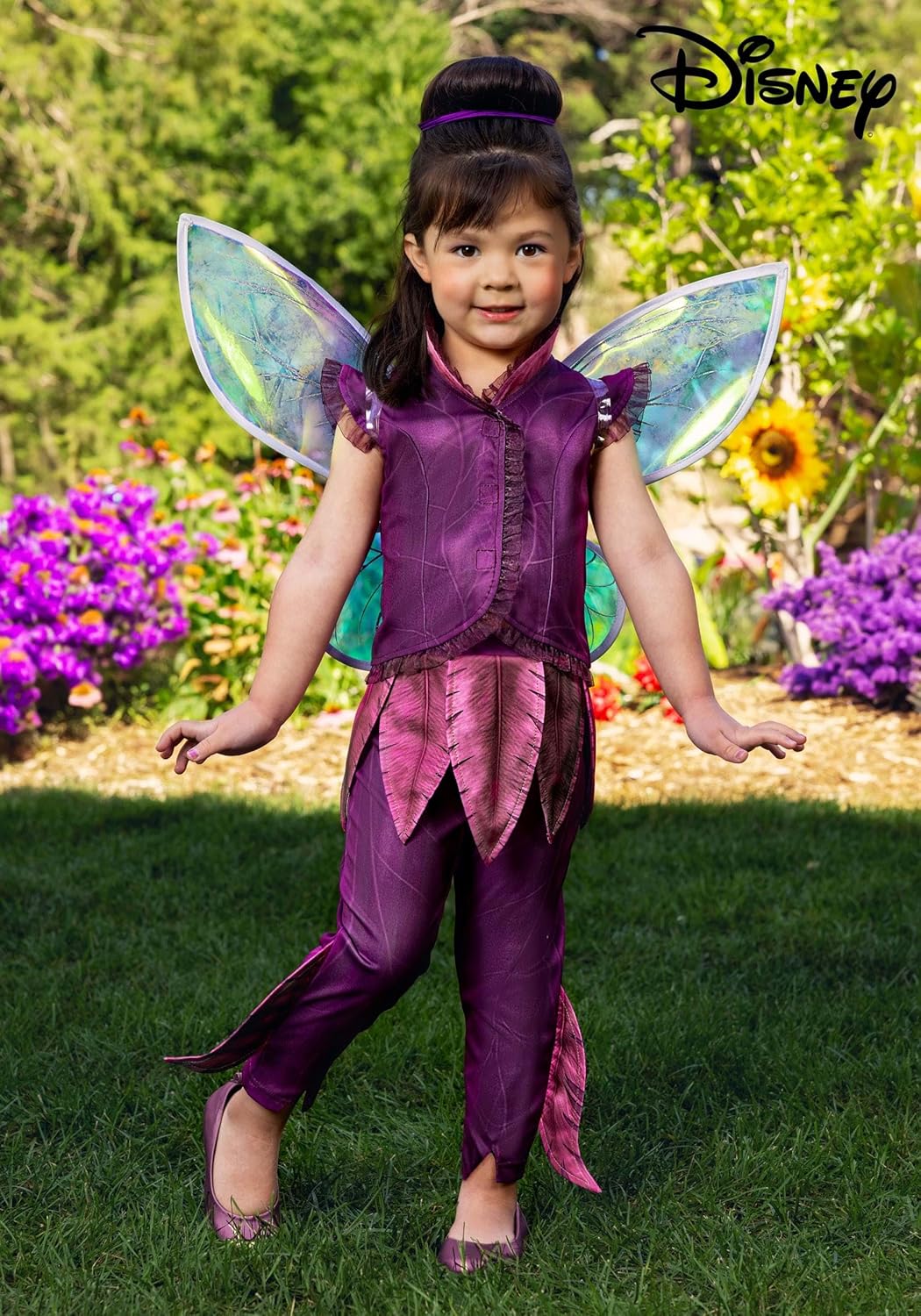 Toddler Disney Fairies Vidia Costume for Girls - Officially Licensed Fairy Outfit with Shirt, Pants & Wings - Image 2