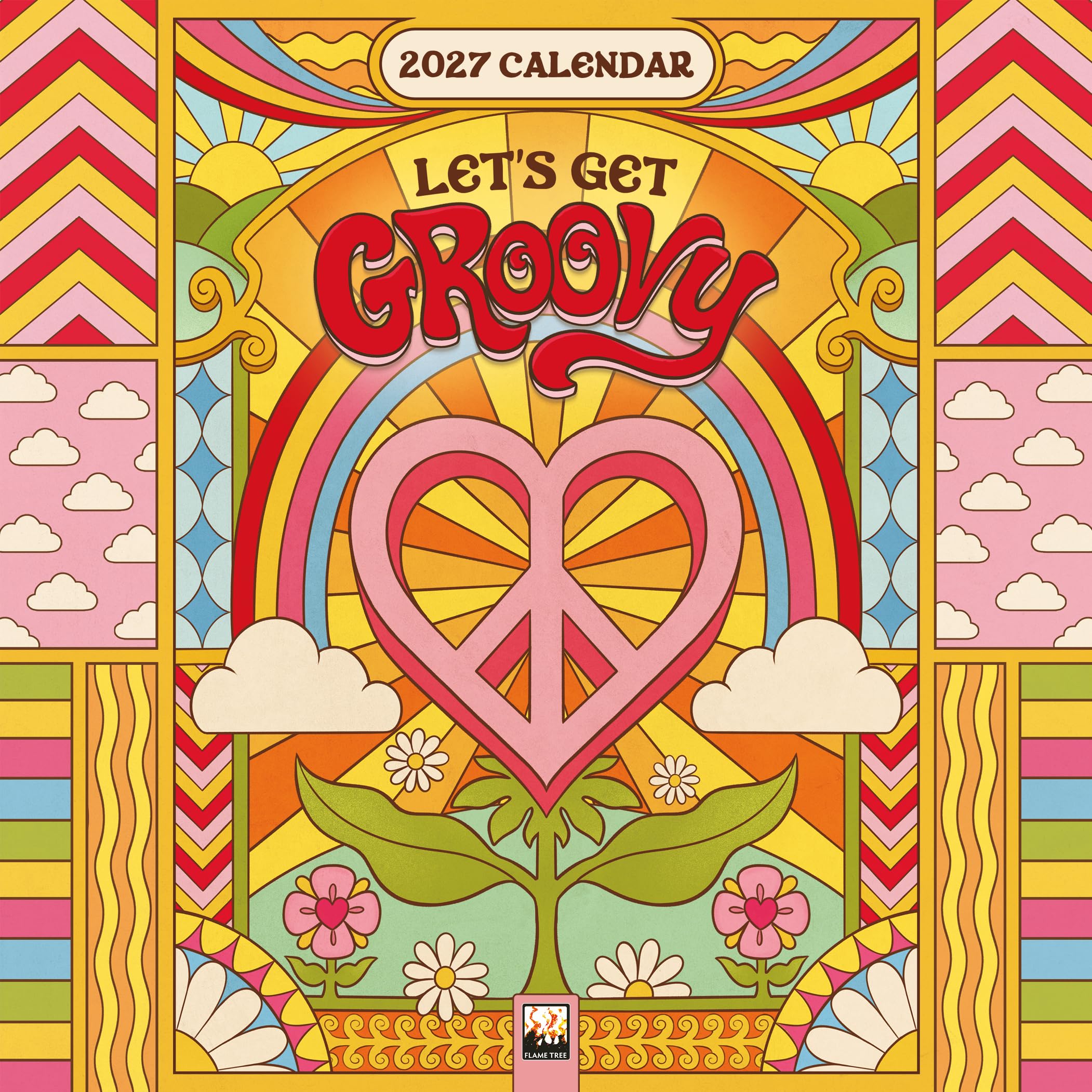 Dreamadelic: Let's Get Groovy Mini Wall calendar 2027 (Art Calendar)