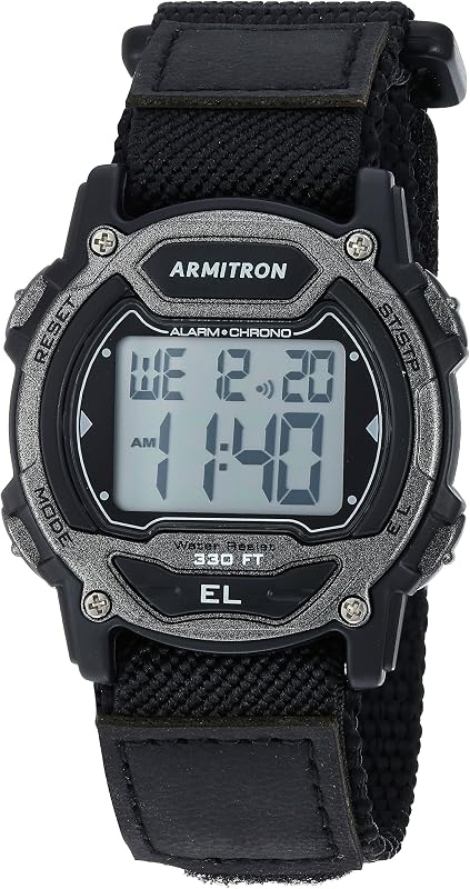Sport Unisex Digital Chronograph Nylon Strap Watch, 45-7004