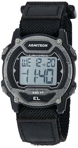 Armitron Sport Unisex Digital Chronograph Nylon Strap Watch, 45-7004