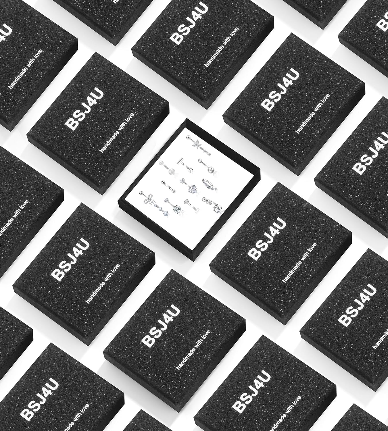 11 Pcs Gold Plated Silver Belly Button Ring Dangle Hypoallergenic Surgical Stainless Steel Belly Rings for Women CZ Floating Clicker Heart Butterfly Pearl Bow Navel Piercing Jewelry Dangly Navel Ring - Image 7