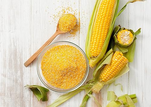 Miniatura 5 de Polenta orgánica 15 libras grano de maíz amarillo sin OMG harina de maíz molida cocción rápida vegano kosher a granel ideal para cereales calientes