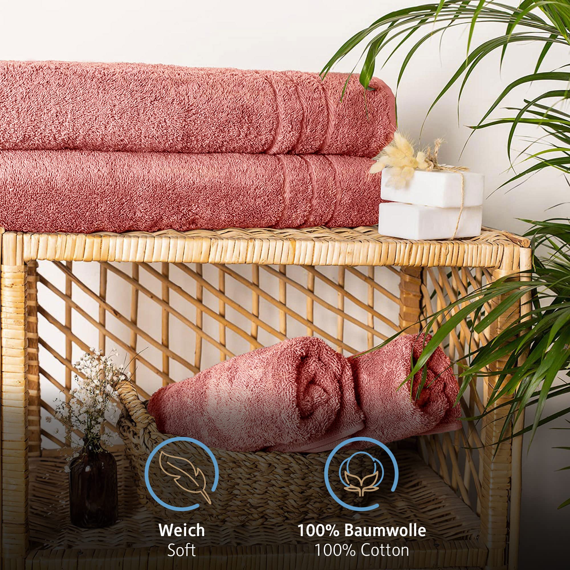 Serviettes De Sauna XXL 80x200 Cm - 100% Coton, Douces, Absorbantes - Lot De 2 (Vert Foncé)
