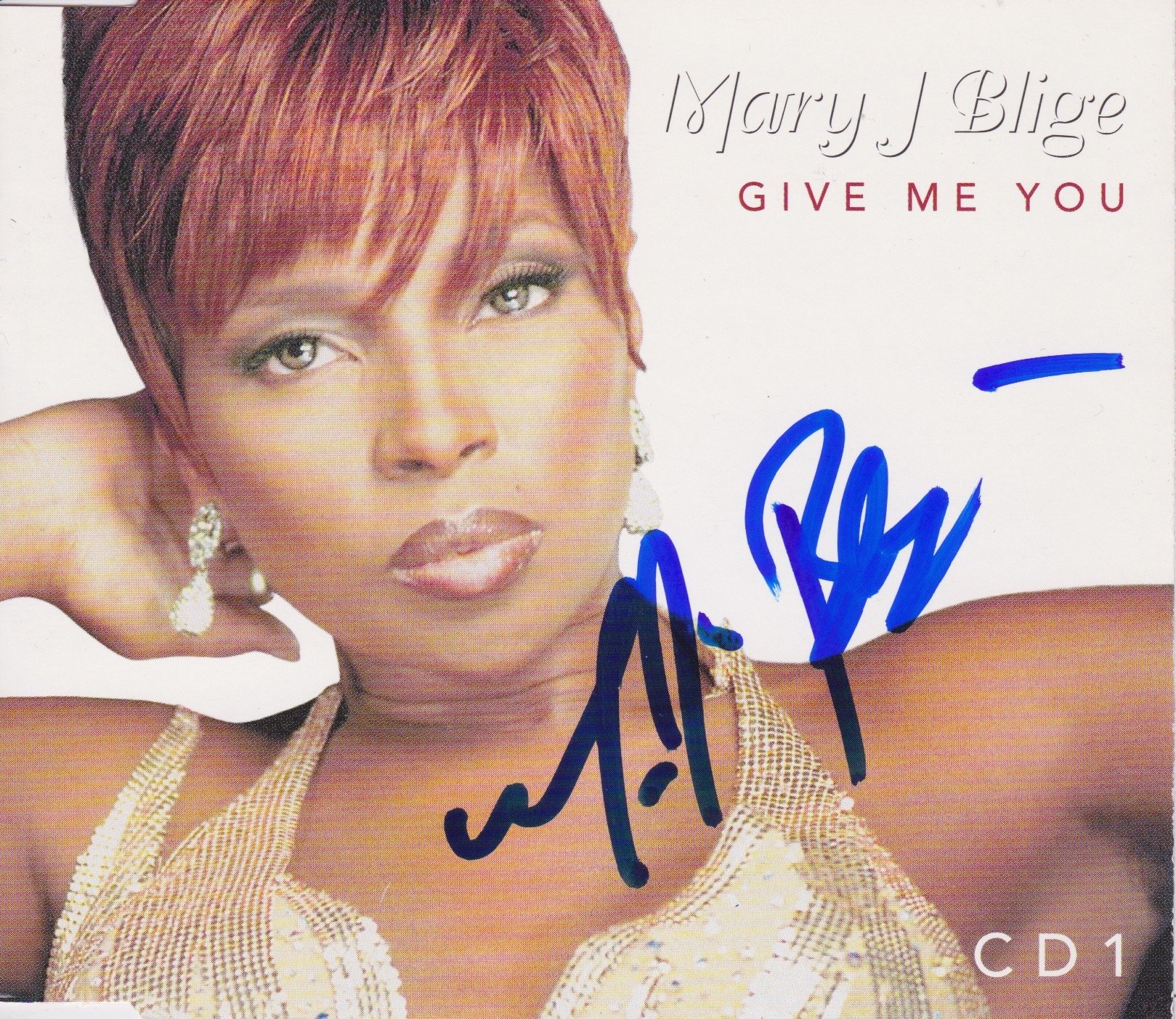 Mary J Blige signed Give Me You cd single at Amazon's