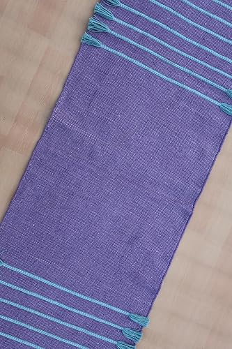 Miniatura 7 de Jaipur art & Rugs - Tapete de yoga de algodón orgánico, ecológico, tejido a mano, antideslizante y grueso (0.945 x 2.835 x 0.197 in) para fitness