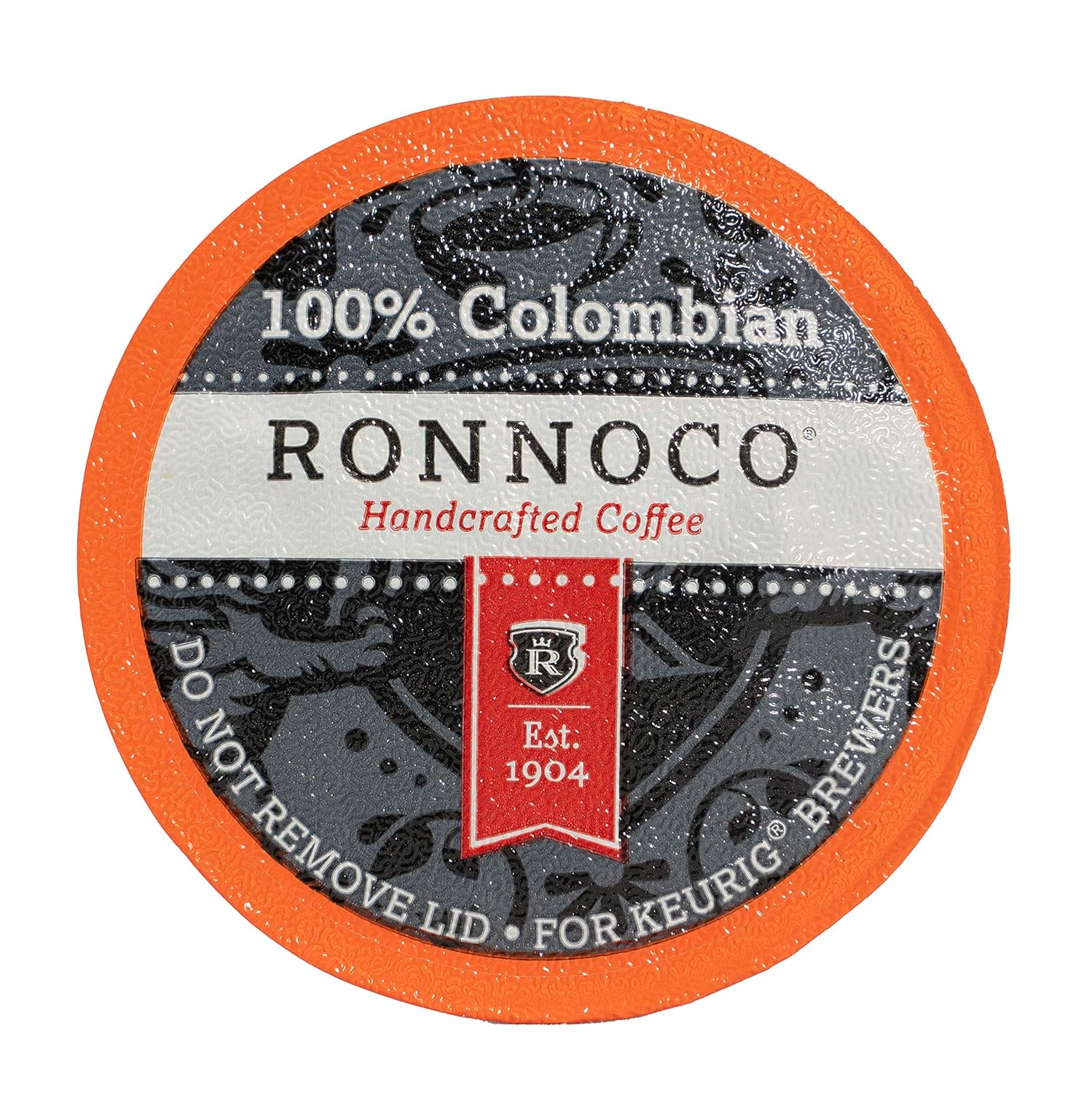 Ronnoco 100% Colombia Supremo Coffee | 12 Count | Handcrafted Medium Roast Coffee Pods | Single-Serve Cups for Coffee Maker at the Office, Hotel, or Restaurant