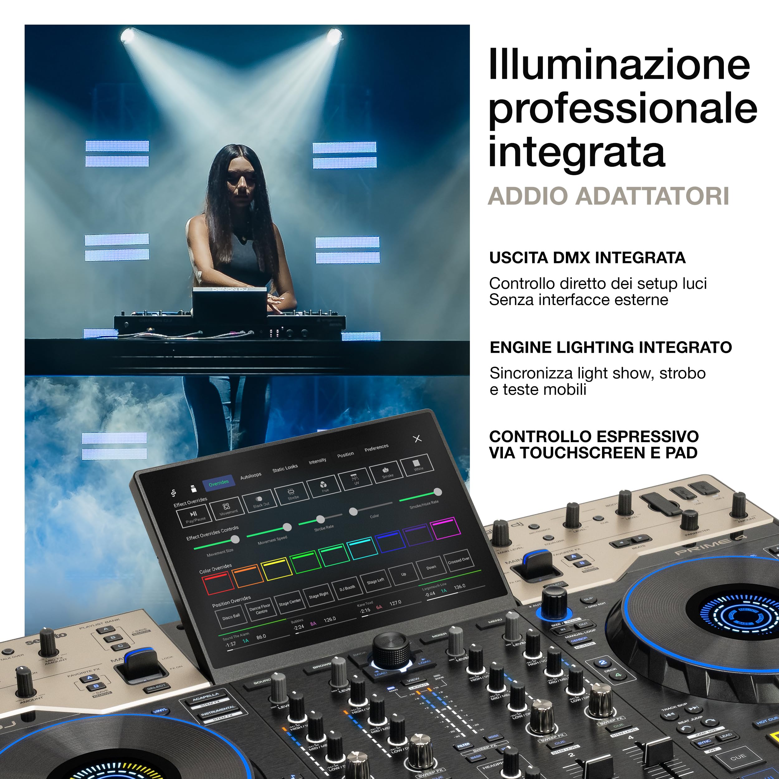 Denon DJ PRIME 4 G2 Console DJ Standalone con Rendering Stems integrato