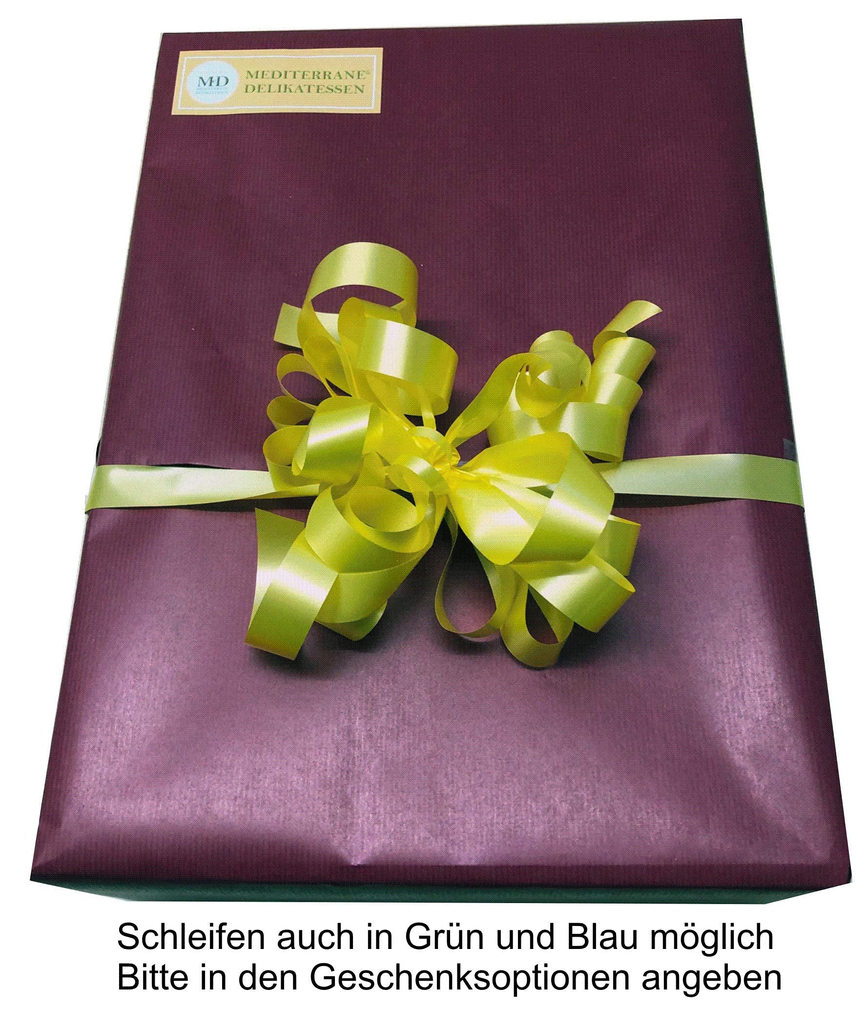 Mediterrane Geschenkbox mit Kraški Pršut Wein Geschenkset mit Pager Käse Geschenkideen in Weinkisten aus Holz als Geschenkskorb (Einweg)