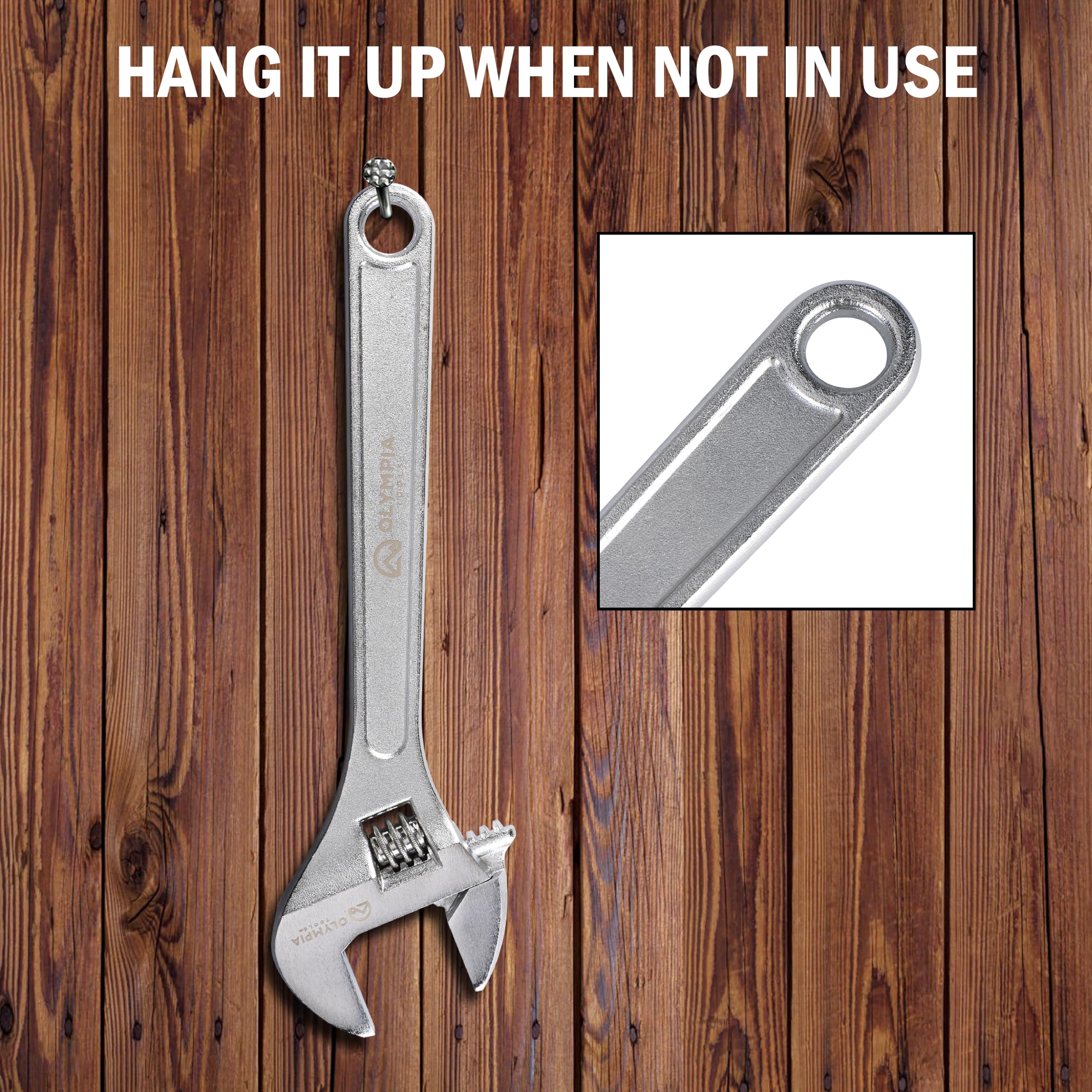 Olympia Tools 10" Adjustable Wrench - Heavy Duty -5