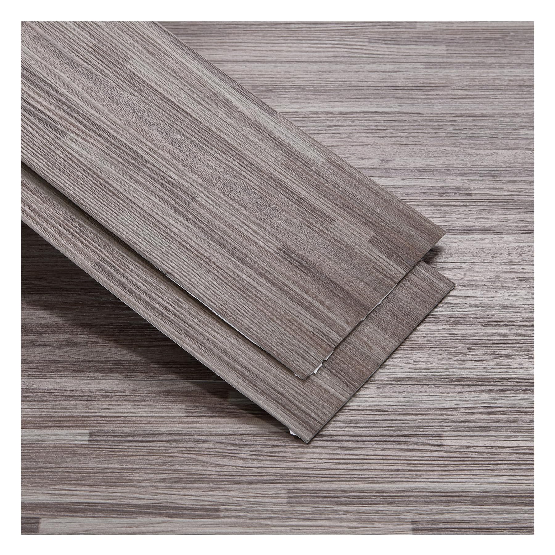 INMOZATA Floor Tiles Self Adhesive, 36-Pack, 5.02 Sq M Coverage, 91.5cm x 15.2cm Wood Plank, 2mm Thick Waterproof Peel and Stick Flooring for Kitchen, Bathroom, Bedroom, Living Room(Taupe block)