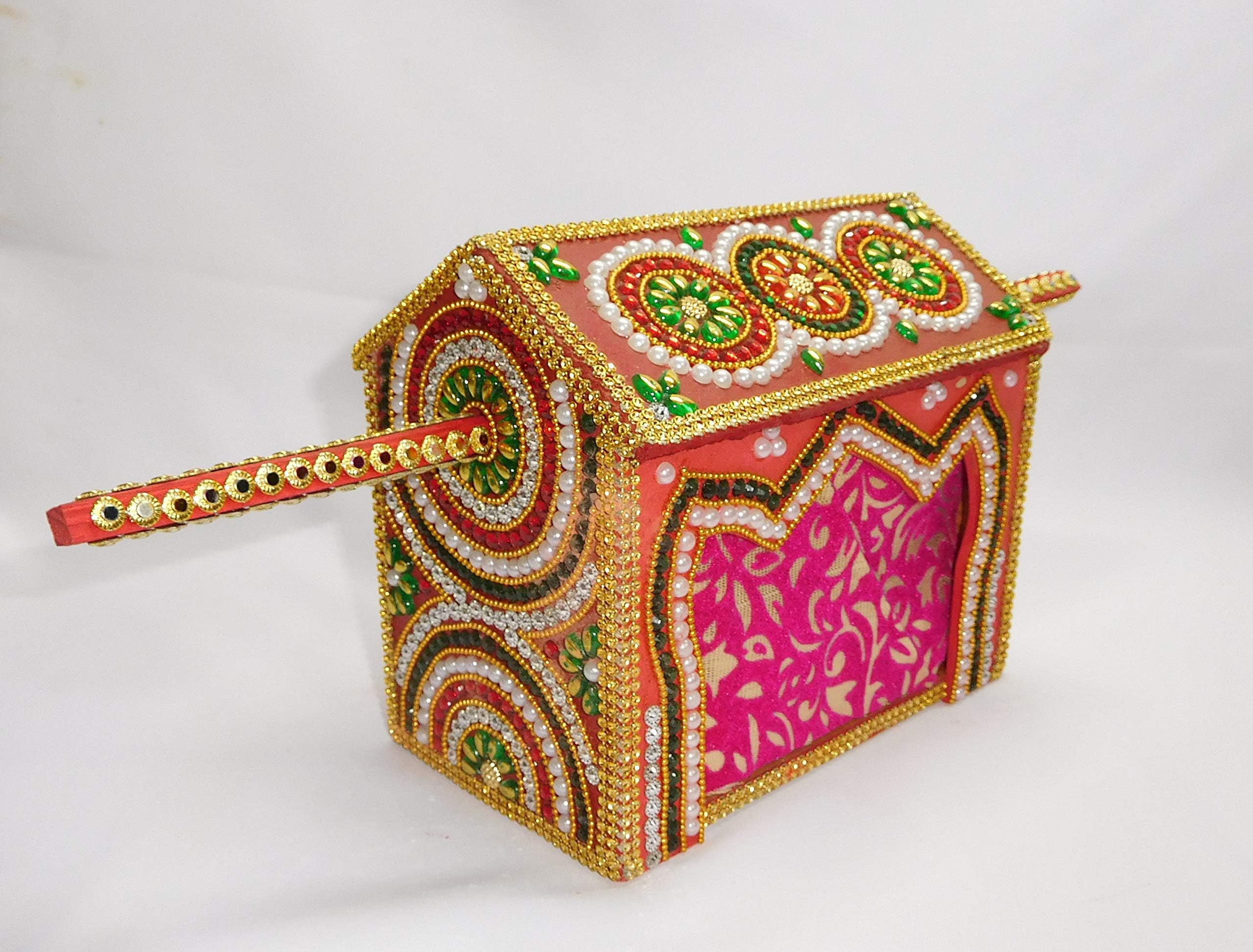 Binni Creation Stone Work Dulhan Dolly for Home Decor & for Marriage Decoration (Medium)