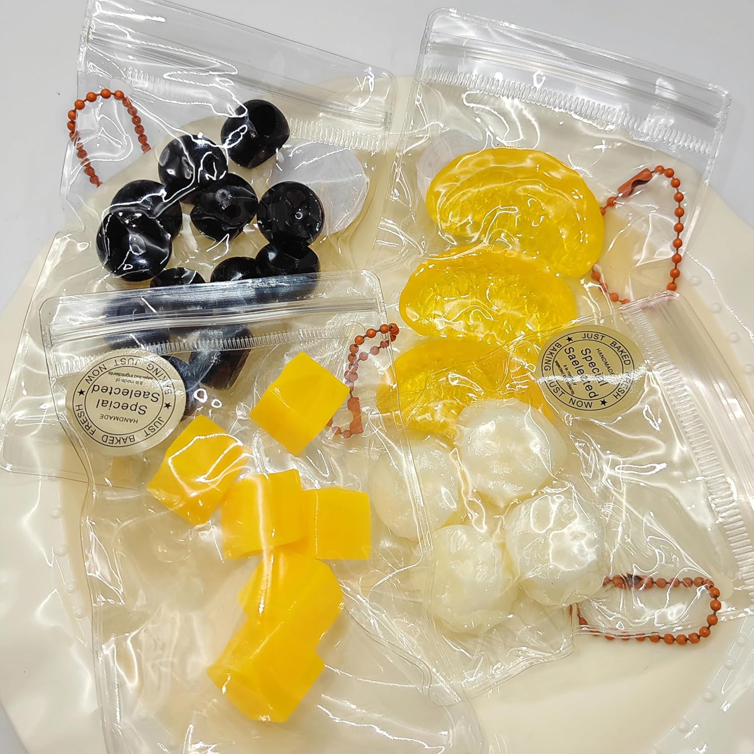 4 Packs Mini Squishies, Four Styles Cute Fruits Squishy Toys, Realistic Blueberry Mango Banana Orange Squeeze Toy, Mini Squishys Perfect for Anxiety Relaxation Desk Accessory