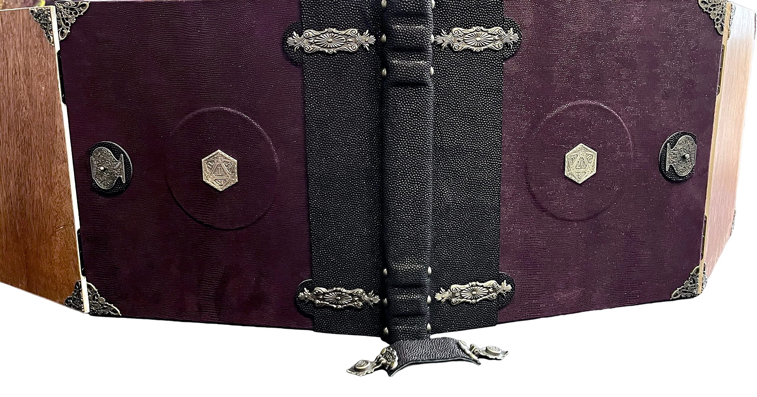 DM Screen Book Crit D20 Coin Story Book Genuine Leather Tome Dungeon Master DM Screen GM Screen Game Master Screen