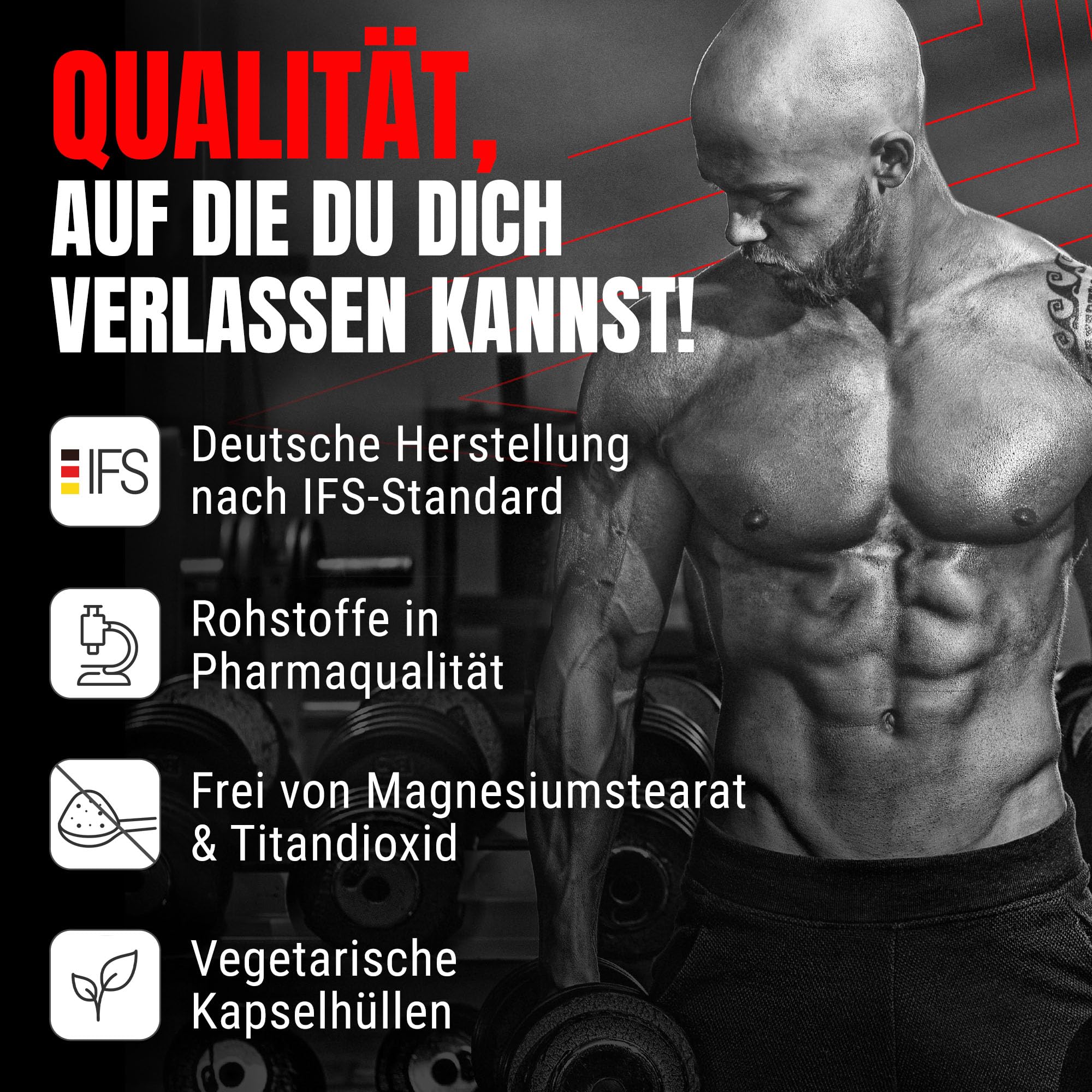 Powerstar TAURIN CAPS | 300 Kapseln HOCHDOSIERT mit 3400mg reinem Taurin pro Portion | Angereichert mit Cofaktor Vitamin B6 | Rohstoffe in Pharmaqualität | Deutsche Herstellung