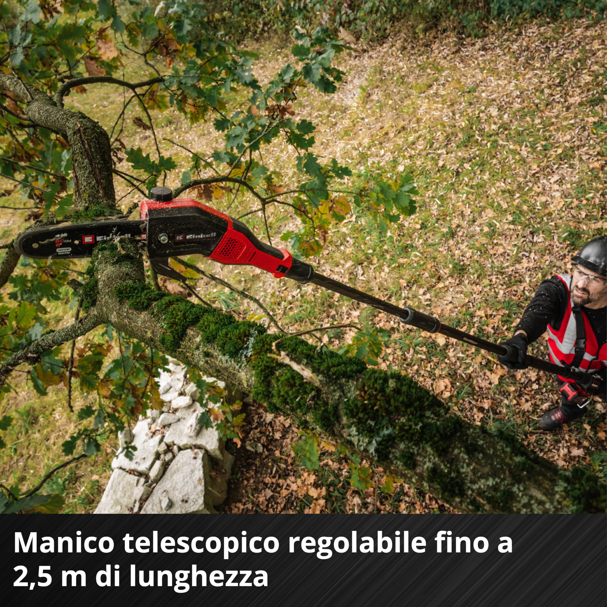 Potatore Einhell Professional GP-LC 18/20 Li T BL-Solo Power X-Change (18 V, lunghezza di taglio 18 cm, Brushless, velocità catena 7 m/s, lubrificazione autom. della catena, senza batteria)