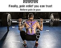 Vista 2 de Hampton Adams Como se ve en Shark Tank Cinta de kinesiología elástica (paquete de 2) Cinta atlética sin cortar para soporte y protección