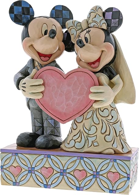 Disney Traditions Two Souls, One Heart Mickey and Minnie Mouse Wedding Figurine