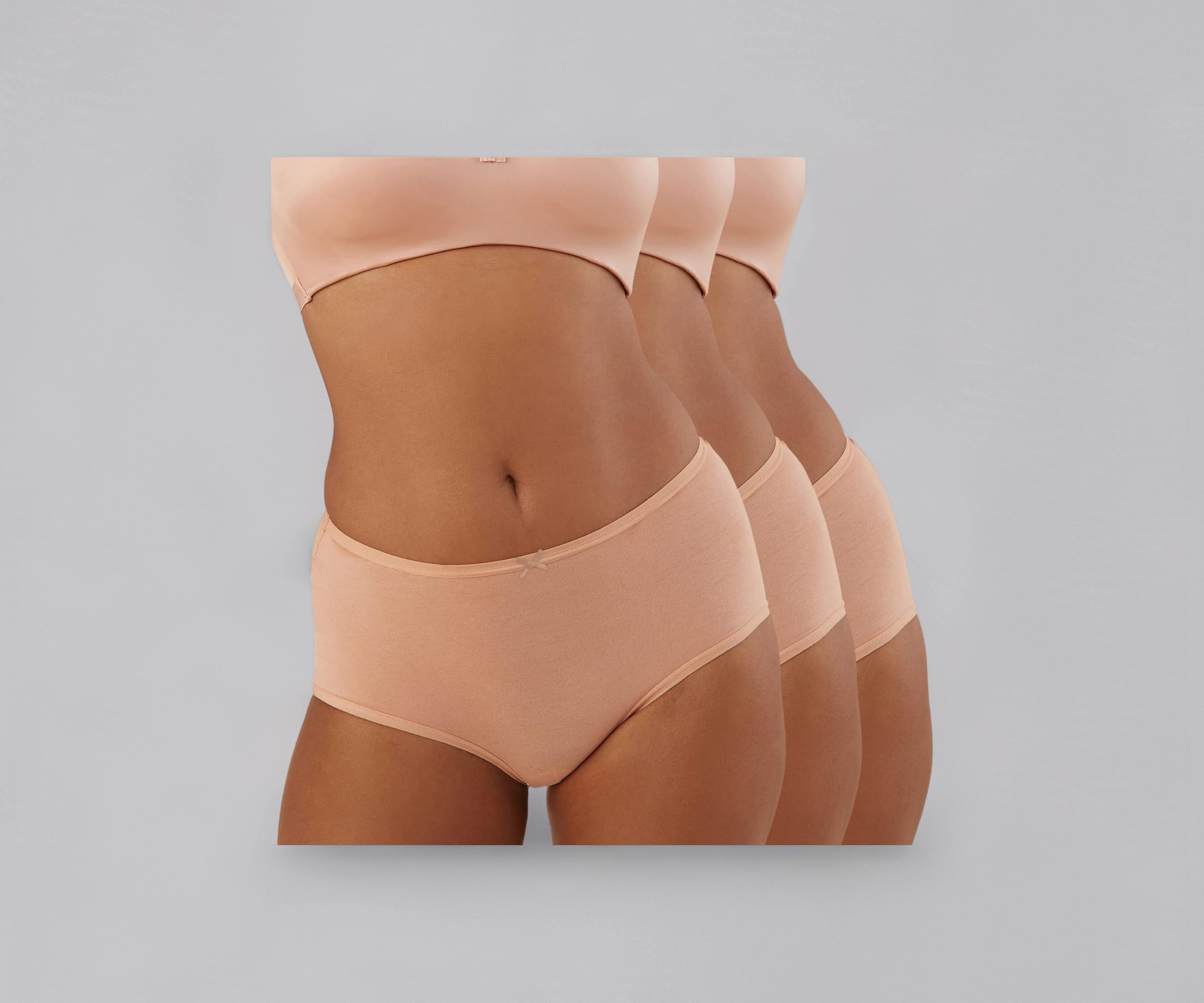 Nykd (NYP036) Breathable Comfortable Cotton Full Brief Panty Set for Women (Pack of 3) | High Waist Full Coverage Underwear | Super Soft No Roll Waistband Elastic All Day Comfort