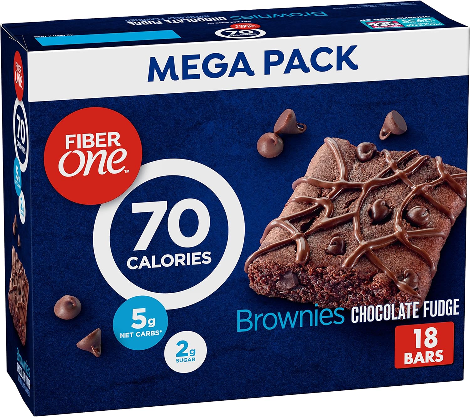 Fiber One 70 Calorie Brownies, Chocolate Fudge,